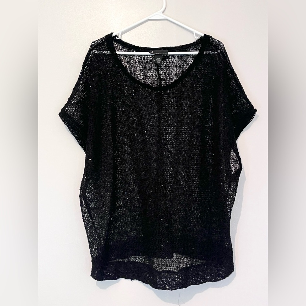 Lane Bryant Black Dolman Sleeve Blouse - Picture 3 of 7